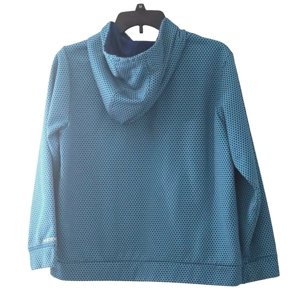 UNDER ARMOUR Youth Sz L Loose Sweatshirt Outdoor‎ Sports Geometric Blue Hoodie